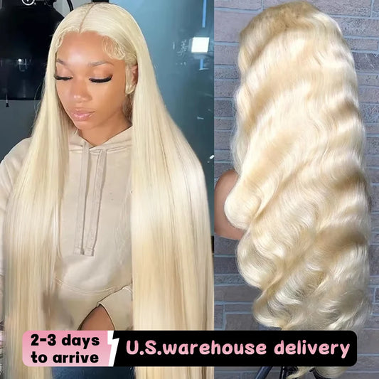 Pre-Plucked 613 Blonde HD Lace Front Wig – 250% Density Body Wave Human Hair