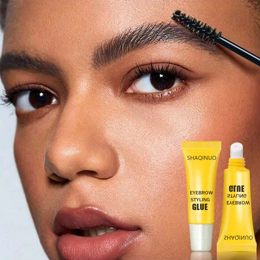24-Hour Strong Hold Eyebrow Shaping Gel – Sculpt & Set Brow Cream with Dual-Ended Brush – Flake-Proof & Long-Lasting Formula