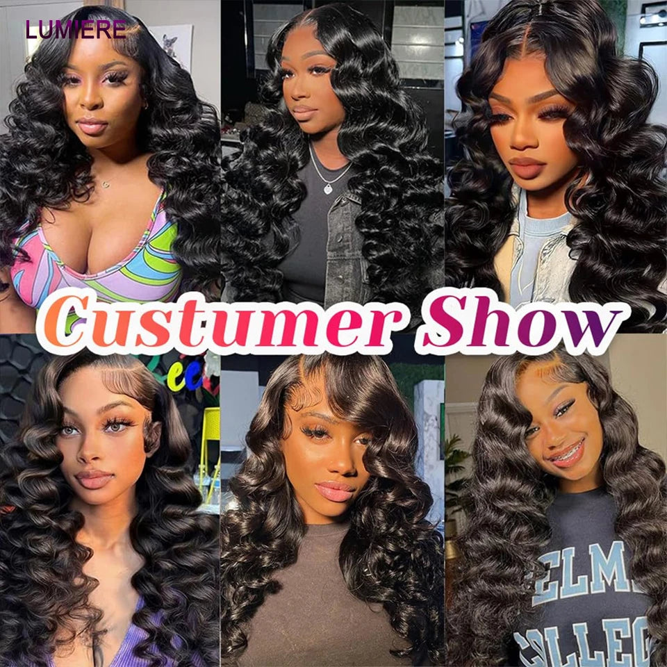 16A Grade Raw Virgin Peruvian Loose Deep Wave - 30" Bundles with HD Transparent Closure - 100% Unprocessed Human Hair Extension Set