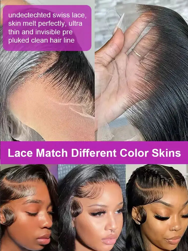 ✨Body Wave Human Hair Wig – 250% Density, 13x6 HD Lace Front, 5x5 Glueless Closure Wig, Pre-Plucked