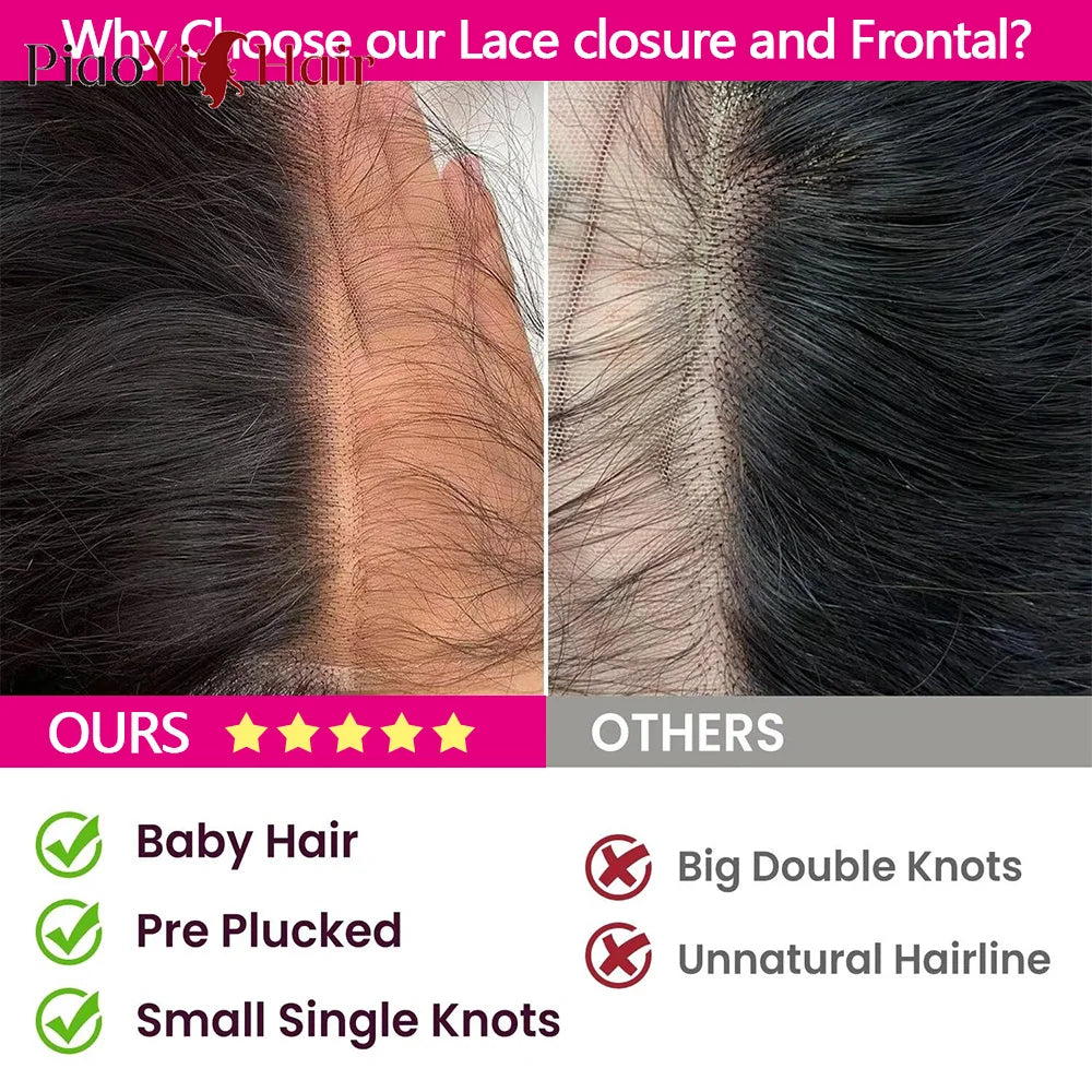 Straight Brazilian Human Hair Wig – HD Lace Frontal 13x6, 13x4 & Lace Closures (4x4, 5x5, 6x6, 2x6) – Pre-Plucked Natural Hairline