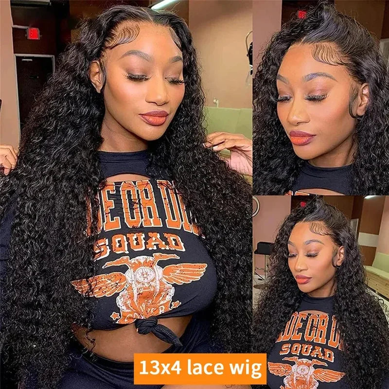 13x6 HD Lace Front Human Hair Wig – 42 Inch Loose Deep Curly, Glueless & Pre-Plucked