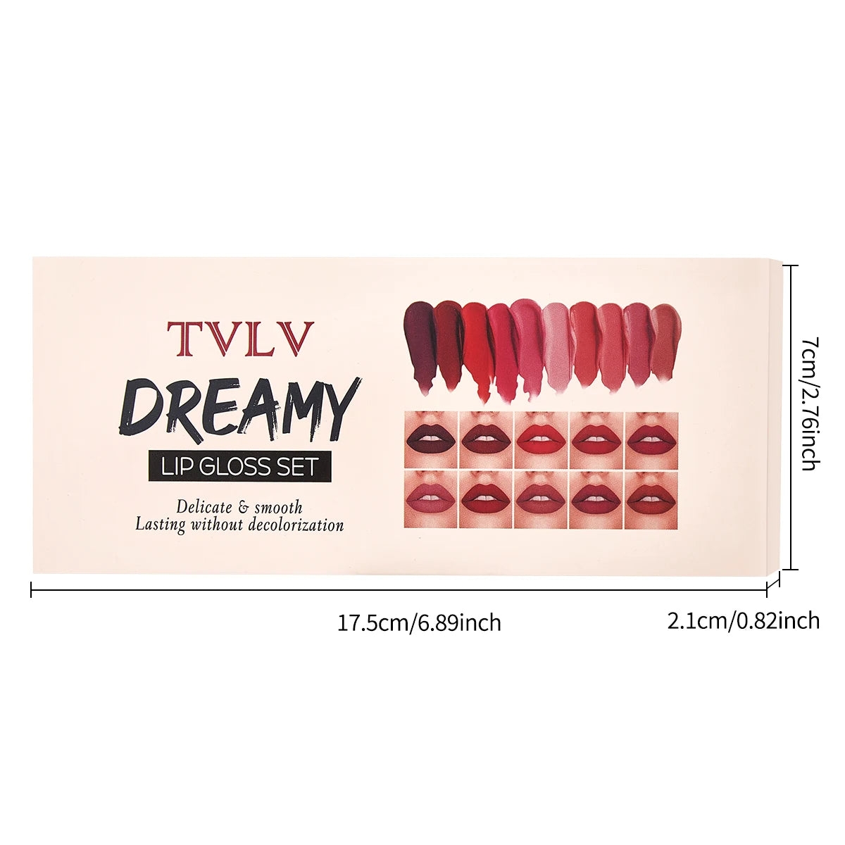 10-Piece Professional Velvet Lipstick Set – 24-Hour Waterproof & Smudge-Proof Lip Gloss – Intense Pigment with Moisturizing Core