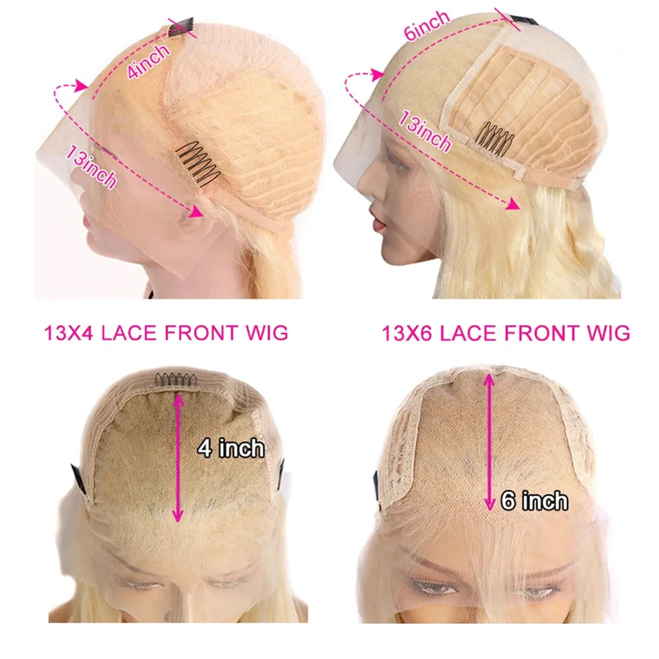 13x6 HD Lace Frontal Bob Wig | 180% Density Ombre Blonde Human hair