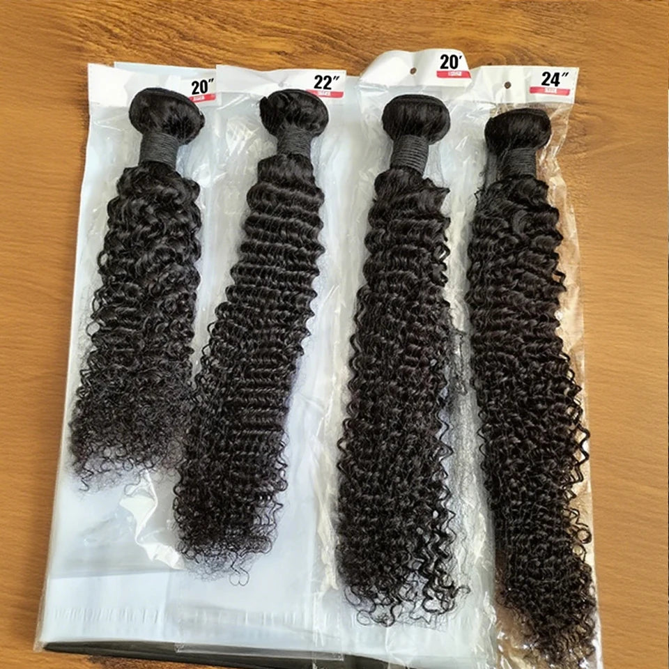 Mongolian Kinky Curly Human Hair Bundles | 8–30 Inch Natural Curly Virgin Hair Weave Bundles