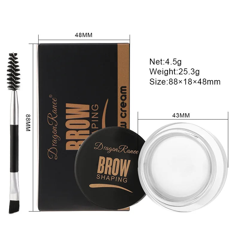 Dragon Ranee Wild Eyebrow Styling Cream: 3D Feathery Brow Soap & Clear Setting Wax