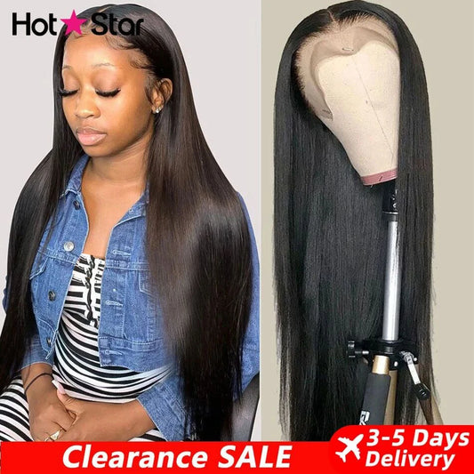 Natural Melt: HD Transparent Lace Straight Human Hair Wig – Pre-Plucked 13x6 Frontal