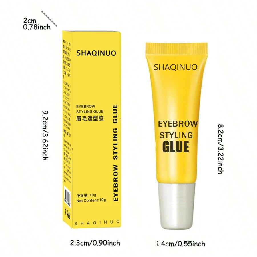24-Hour Strong Hold Eyebrow Shaping Gel – Sculpt & Set Brow Cream with Dual-Ended Brush – Flake-Proof & Long-Lasting Formula