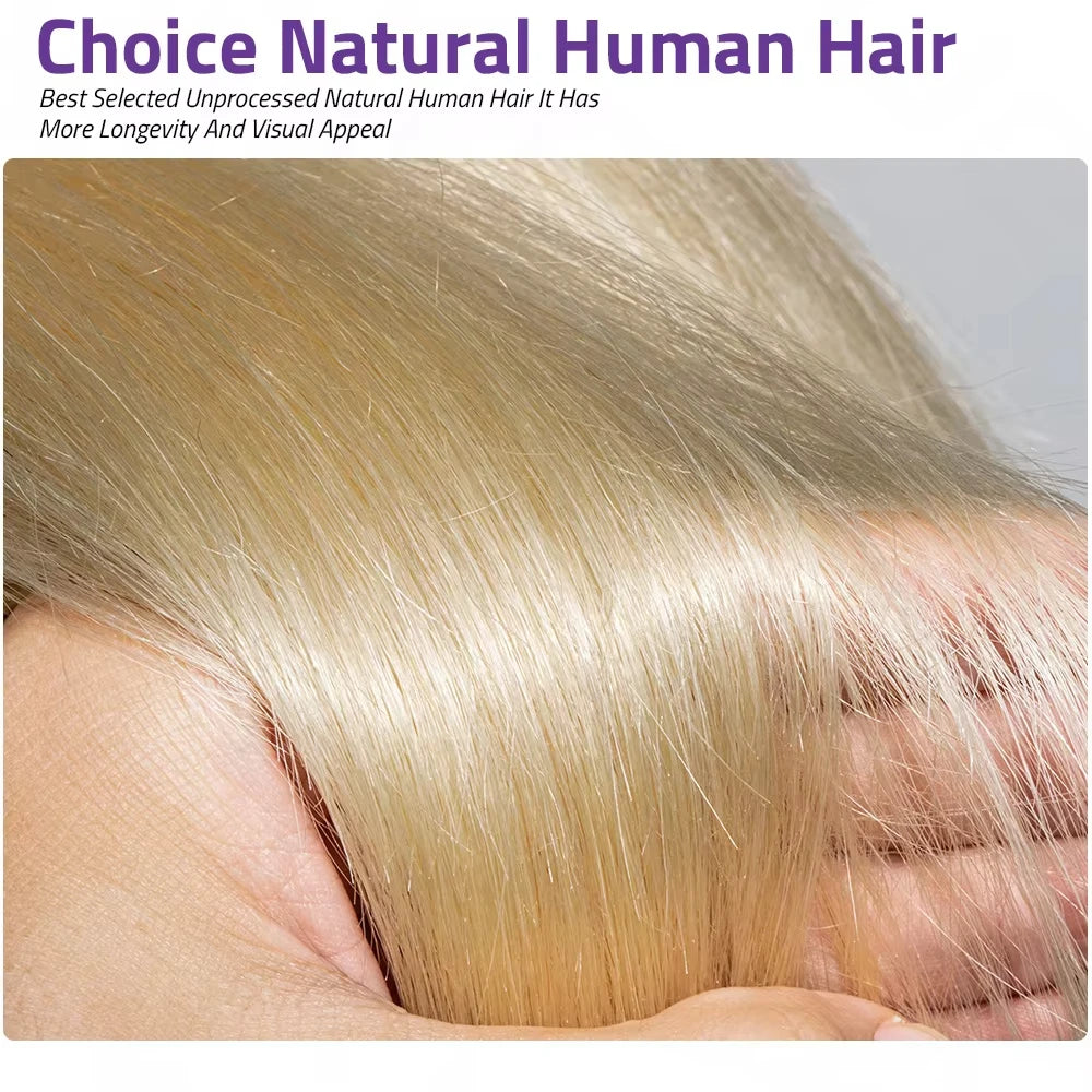Wewave 613 Blonde 13x6 HD Lace Frontal Wig: Body Wave Brazilian Human Hair (Bleached Knots)