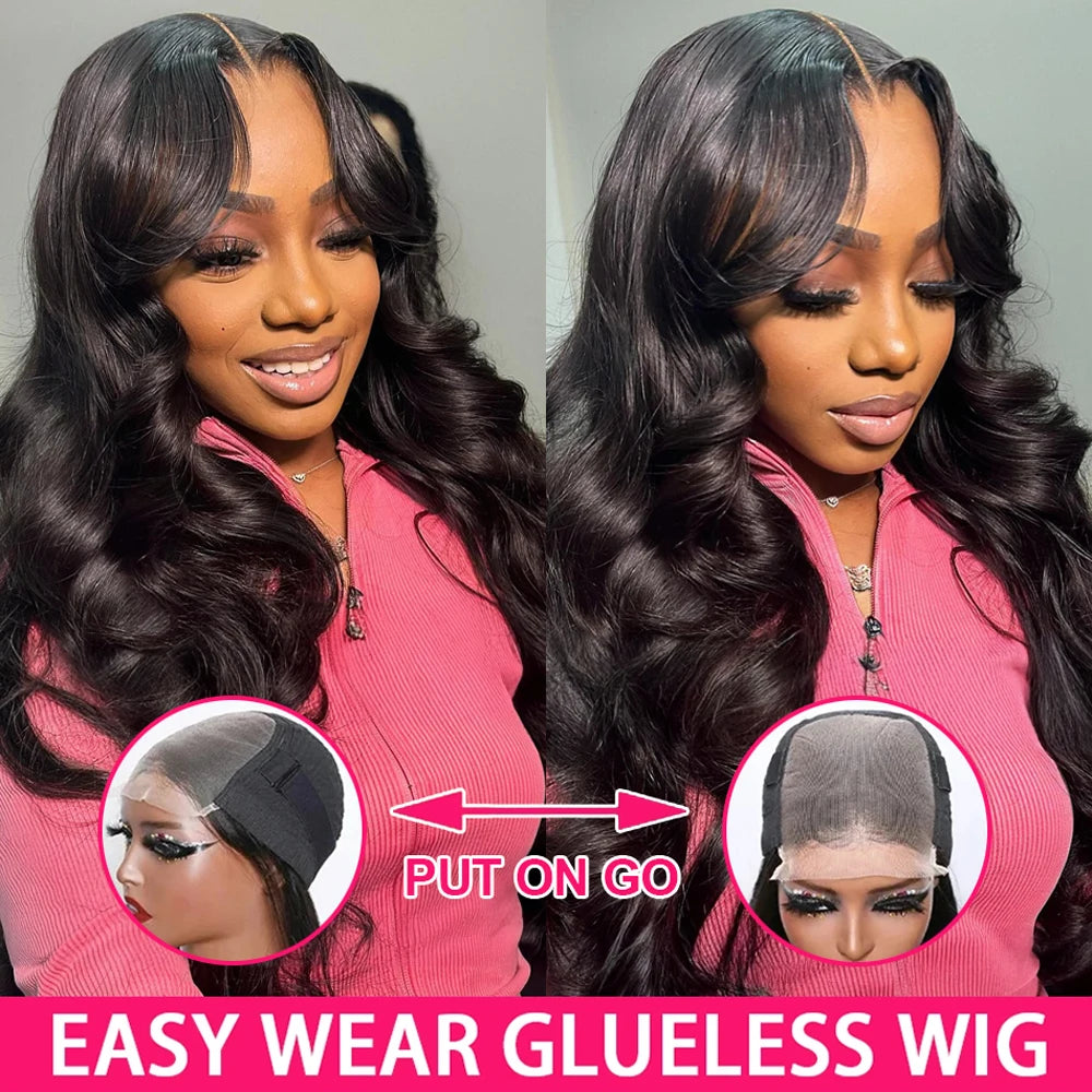 HD Lace Body Wave Human Hair Wig - 250% Density 13x6 Frontal & 5x5 Glueless Options (30-40 Inch)