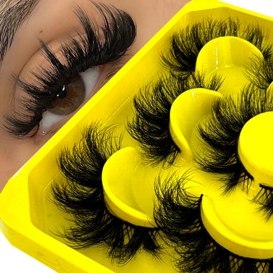 MKYDCG Russian Volume 3D Faux Mink Lashes - Dramatic Salon Extension Look Strip Lashes