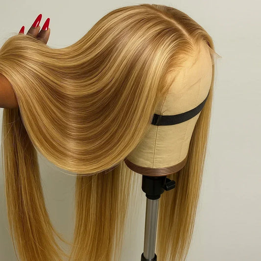 ✨4/27 Highlight Straight 5x5 Glueless Human Hair Wig - 250% Density Pre-Plucked Lace Closure Wig