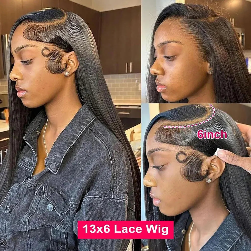 Brazilian Bone Straight 13x6 HD Lace Front Wig - 30-40 Inch Long Human Hair