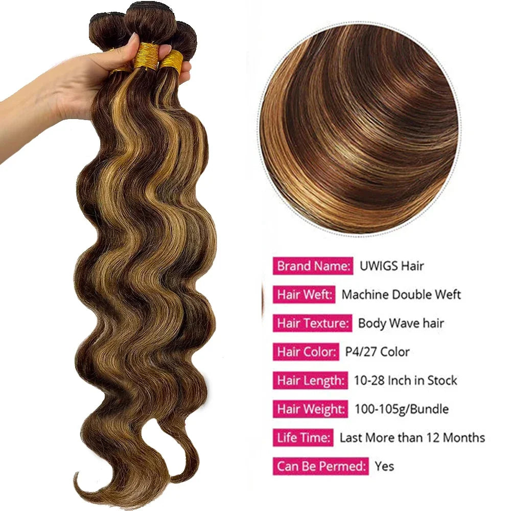 Luxury 16A Ombre Brazilian Body Wave Bundles – Premium Unprocessed Human Hair Extension