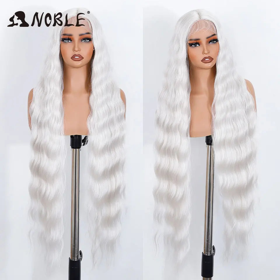 36" Body Wave Lace Wig – Heat Resistant Synthetic fiber.