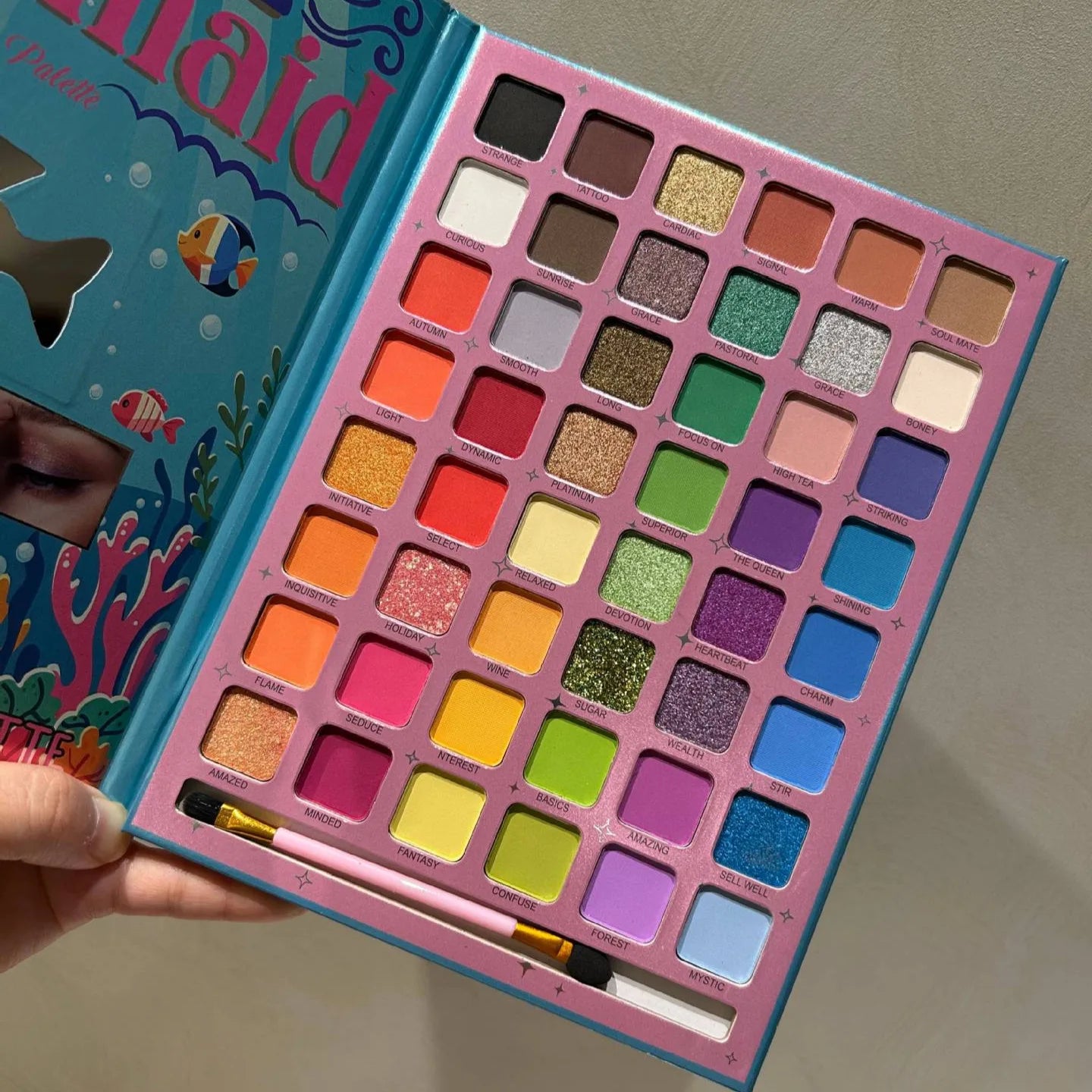 The Ultimate 48-Color Artist Palette | Matte & Shimmer with Pro Brushes