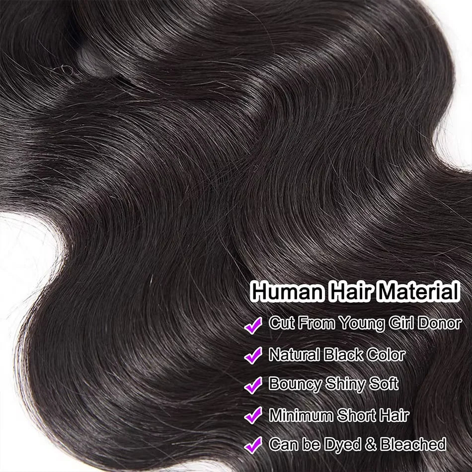 100% Raw Unprocessed Body Wave Bundles – 16A Grade Virgin Brazilian Hair Extensions