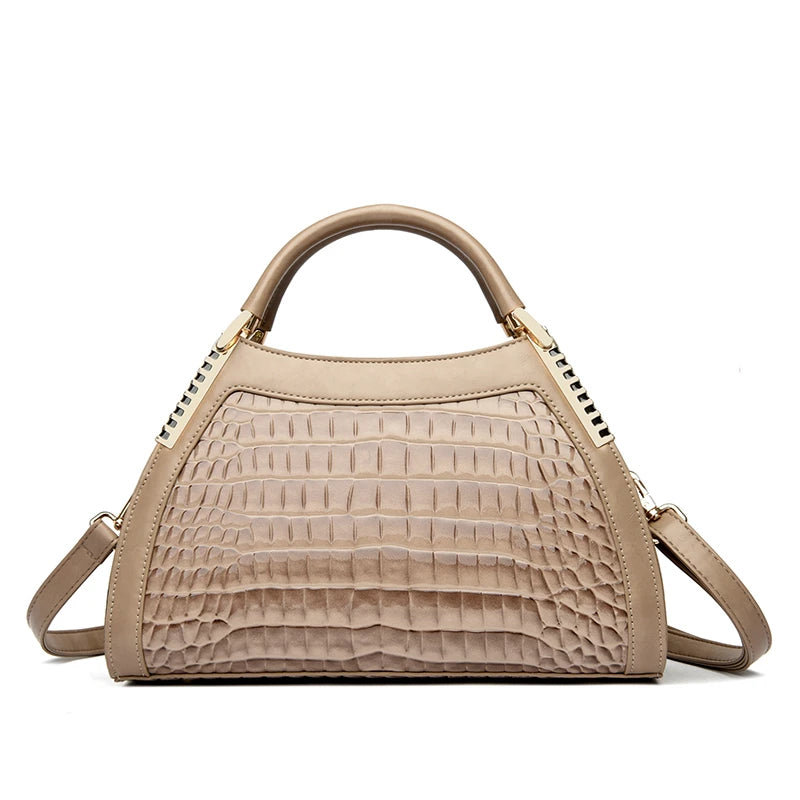 Luxury Alligator Embossed Patent Leather Shoulder & Crossbody Bag