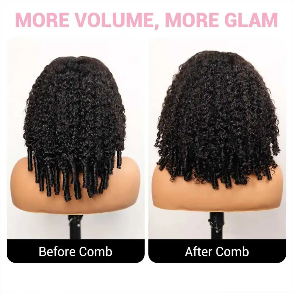 28” Burmese Curly Human Hair Wig – 250% Density 13x4 HD Lace Frontal (Pre-Plucked)