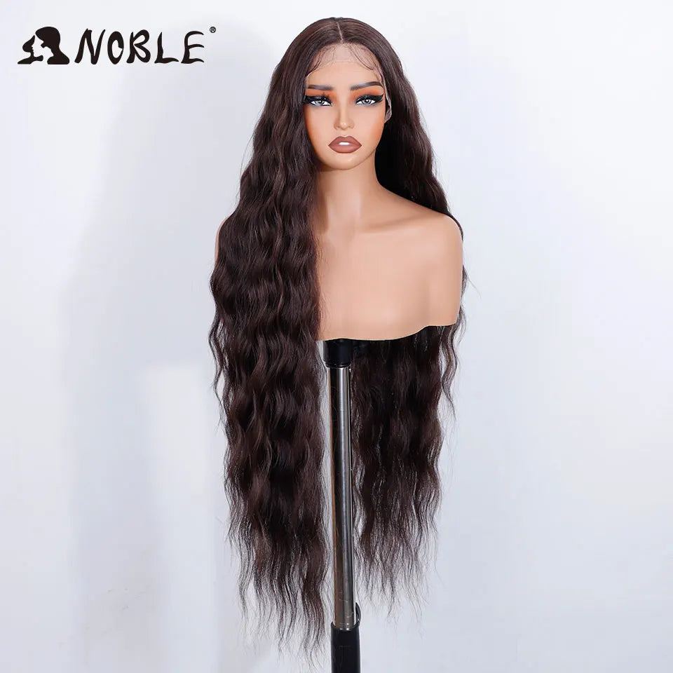 36" Body Wave Lace Wig – Heat Resistant Synthetic fiber.