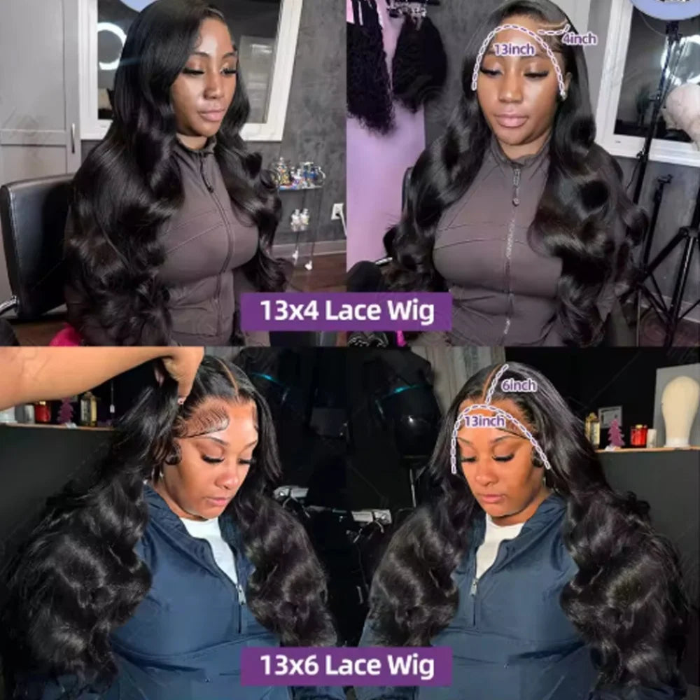✨ Luxury Brazilian Body Wave Wig – 13x6 HD Lace Front Human Hair Wig, Glueless & Pre-Plucked for a Natural Hairline
