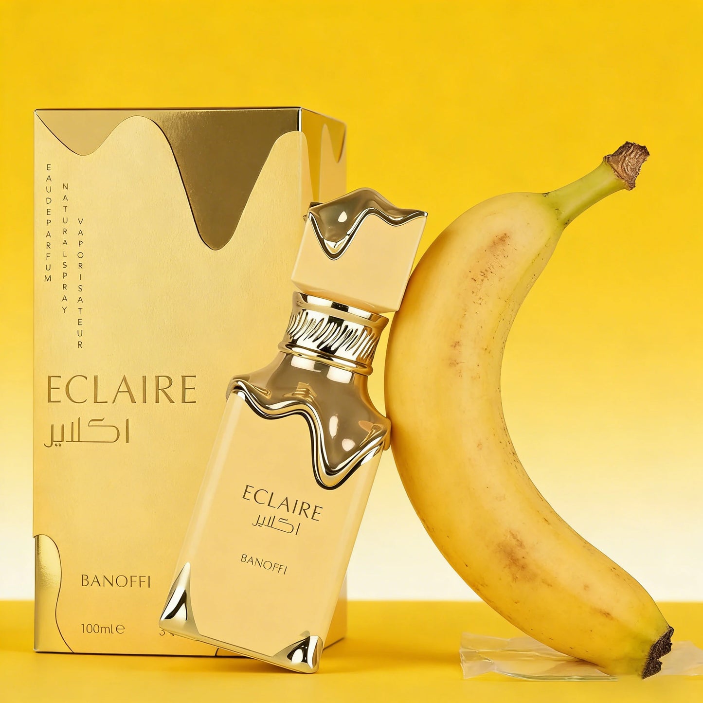 Eclaire Banoffi Eau de Parfum | Sweet Banana Cream & Toffee Gourmand Fragrance – 3.4 oz (100ml)
