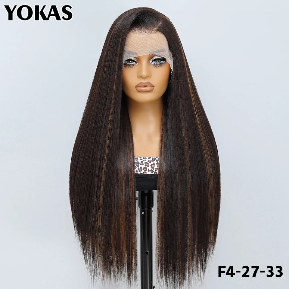 30" Straight 13x6 Lace Frontal – Natural Hairline Synthetic Wig