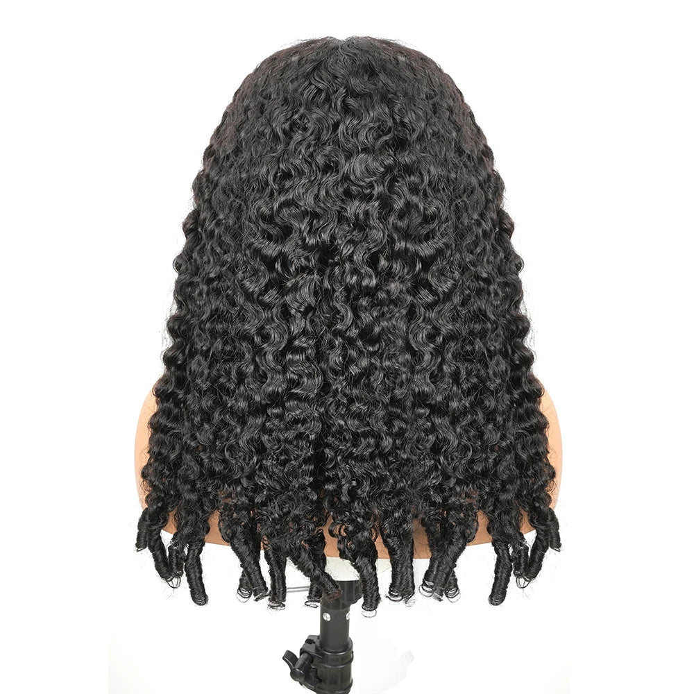 Ultra-Long 46" Burmese Curly Human Hair Wig | HD Lace Frontal & Glueless 7x6 Options | 200% Density