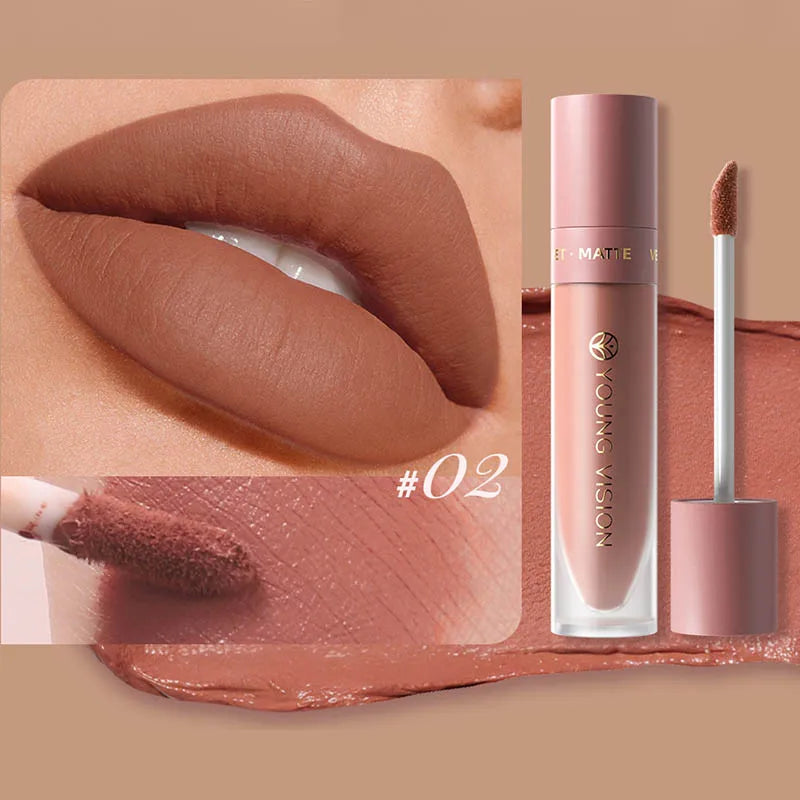 DUNUF Smooth Velvet Matte Lipstick – 3D Plumping & Waterproof
