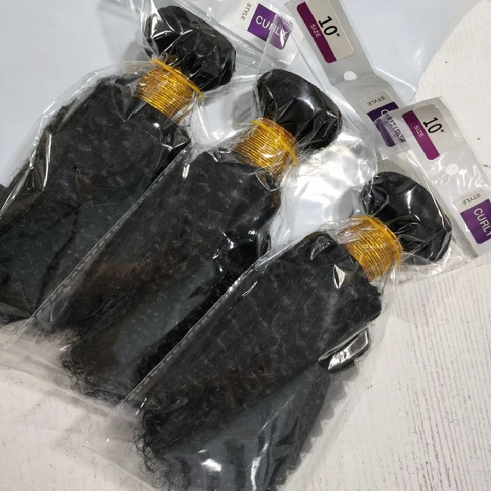 Mongolian Kinky Curly Human Hair Bundles | 8–30 Inch Natural Curly Virgin Hair Weave Bundles