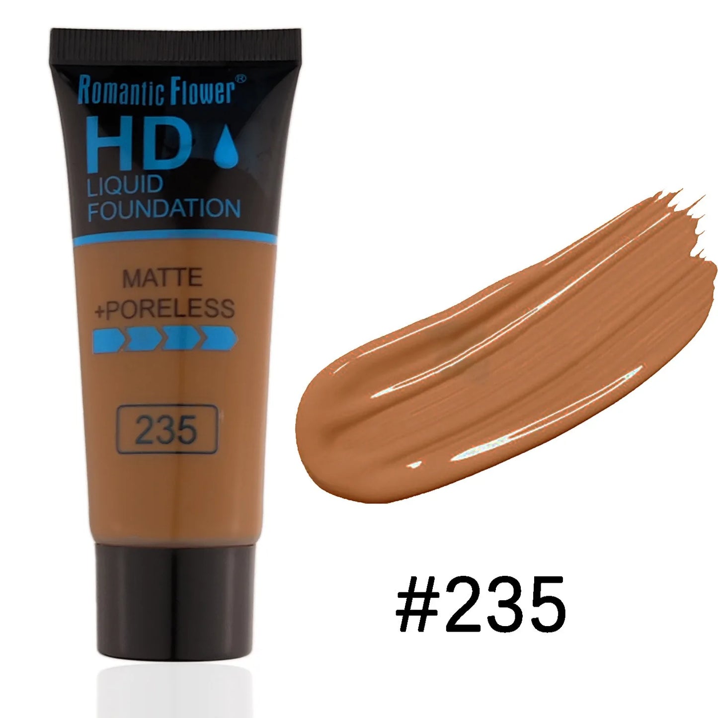 Full Coverage Waterproof Foundation for Deep Skin Tones – 24H Oil-Free & Sweat-Proof Matte Finish