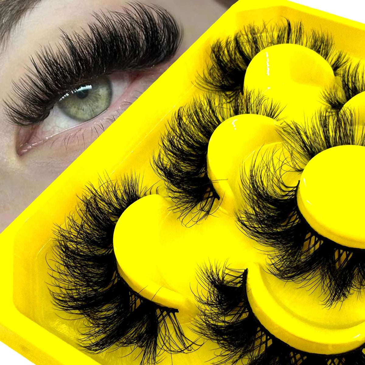 MKYDCG Russian Volume 3D Faux Mink Lashes - Dramatic Salon Extension Look Strip Lashes
