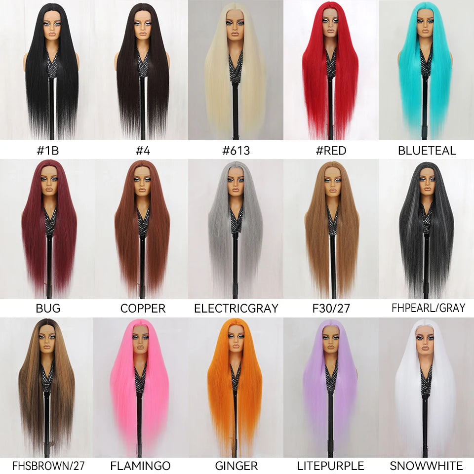 30" Straight 13x6 Lace Frontal – Natural Hairline Synthetic Wig