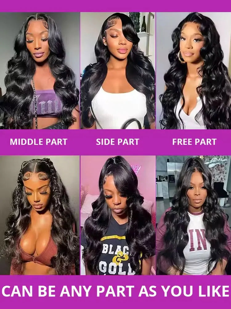 ✨Body Wave Human Hair Wig – 250% Density, 13x6 HD Lace Front, 5x5 Glueless Closure Wig, Pre-Plucked