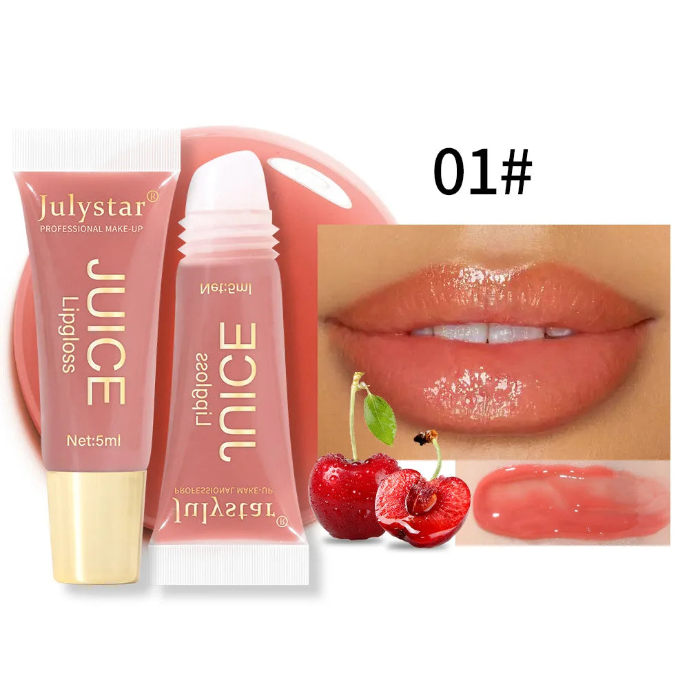 Luxe Hydrating Lip Oil – Plumping Nude Brown Tint & High-Shine Finish