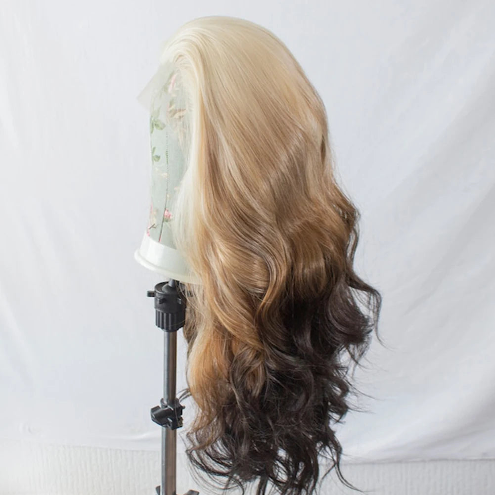AIMEYA 30" Long Body Wave Synthetic Lace Front Wig – Natural Hairline