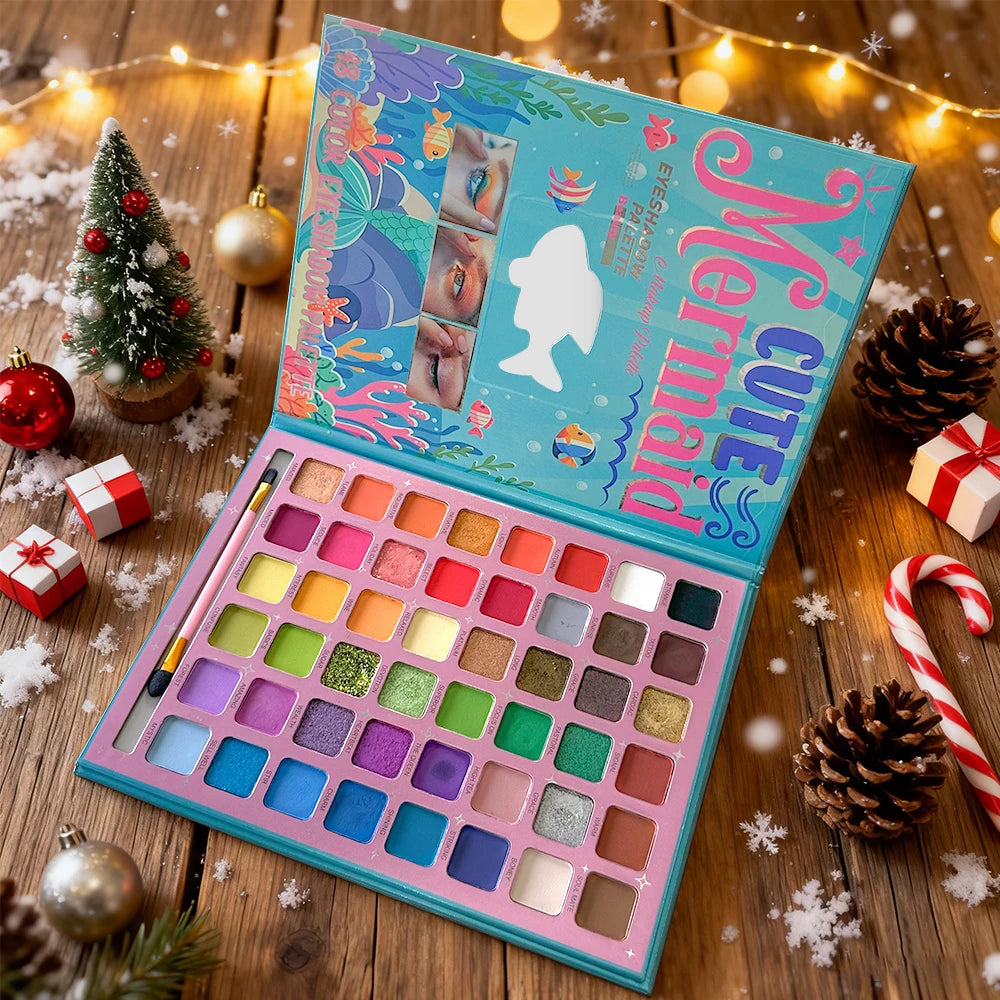 The Ultimate 48-Color Artist Palette | Matte & Shimmer with Pro Brushes