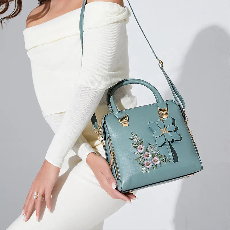 Yogodlns Luxury Embroidered Handbag – PU Leather Tassel Crossbody & Shoulder Bag