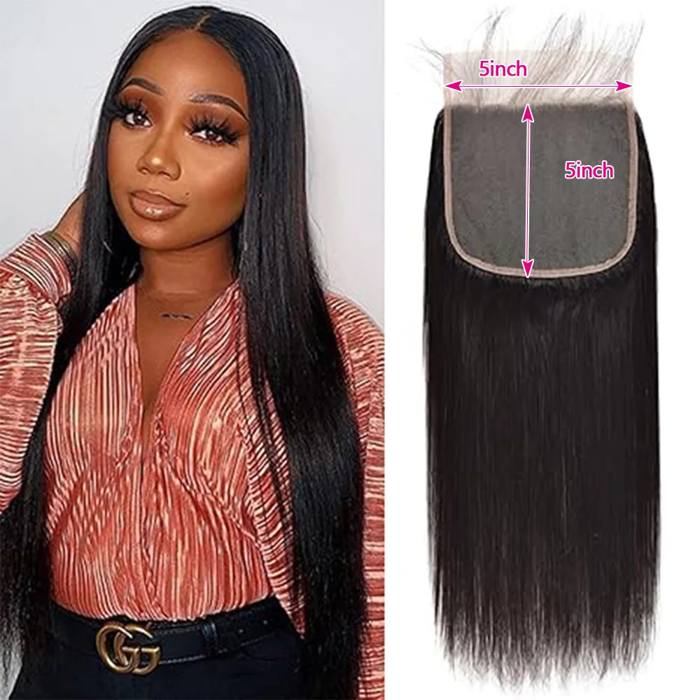 Straight Brazilian Human Hair Wig – HD Lace Frontal 13x6, 13x4 & Lace Closures (4x4, 5x5, 6x6, 2x6) – Pre-Plucked Natural Hairline
