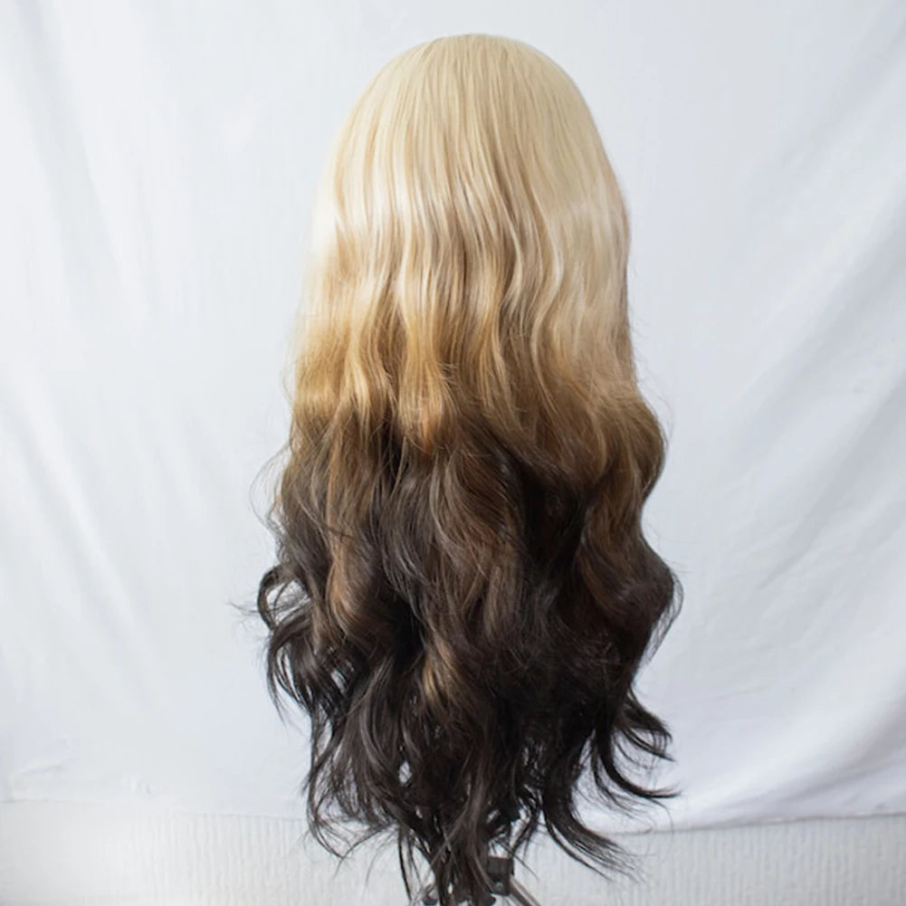 AIMEYA 30" Long Body Wave Synthetic Lace Front Wig – Natural Hairline