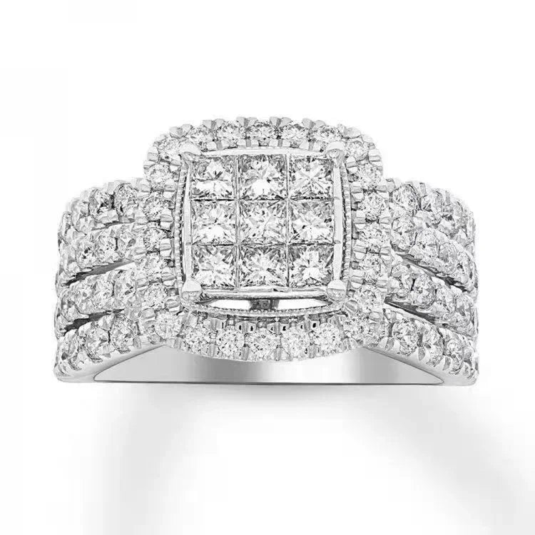 Iced Out Cubic Zirconia Ring – Hip Hop Bling Statement Ring for Men