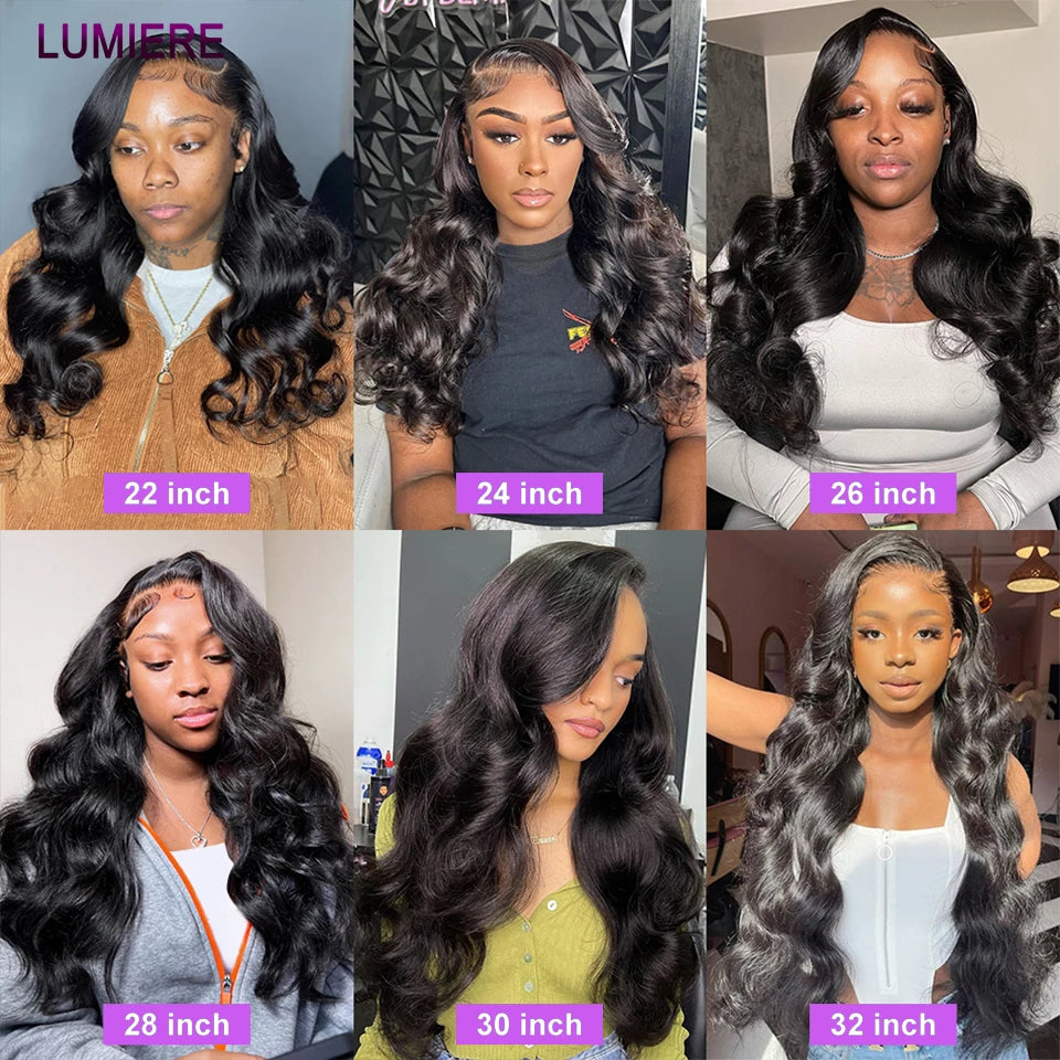 18A Virgin Raw Body Wave Hair Bundles with HD Lace Closure - 100% Brazilian Human Hair Weave - Frontal & Bundles Extension Set