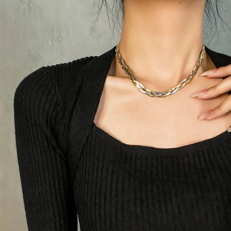 Crossover Snake Chain 3-in-1 Jewelry Set |316L Stainless Steel