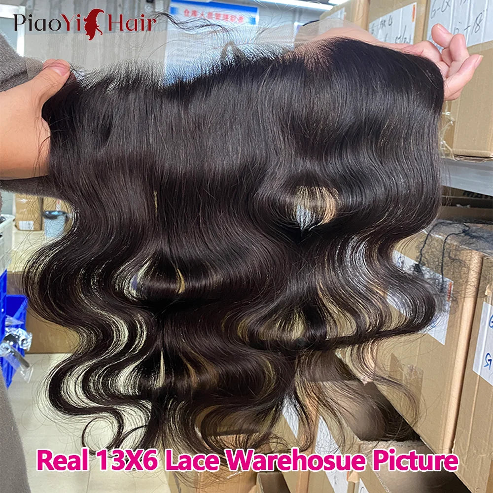 100% Raw Body Wave Human Hair Bundles with HD Lace Frontal