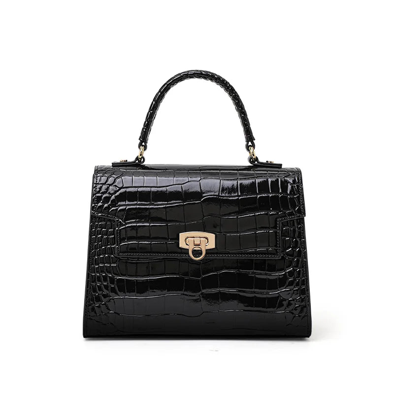 Luxury Croc-Embossed Leather Handbag – Premium Shoulder & Crossbody Purse for Women