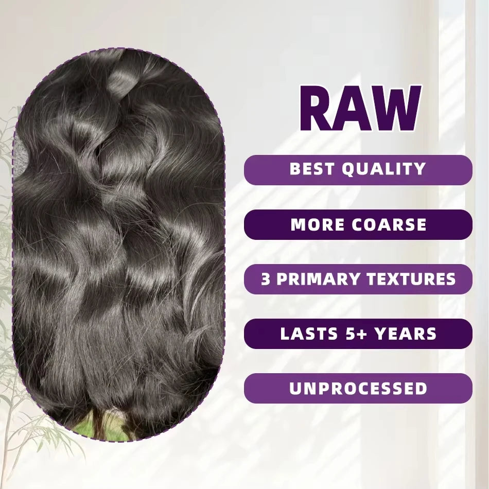 Luxury Indian Body Wave Bundles: 30-34 Inch Raw Unprocessed Double Drawn Human Hair Extensions