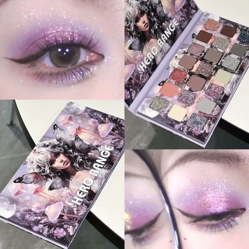 Cold Moon 21-Color Chameleon Eyeshadow Palette – Multichrome Shimmer & Matte Pigments for High-Impact Looks