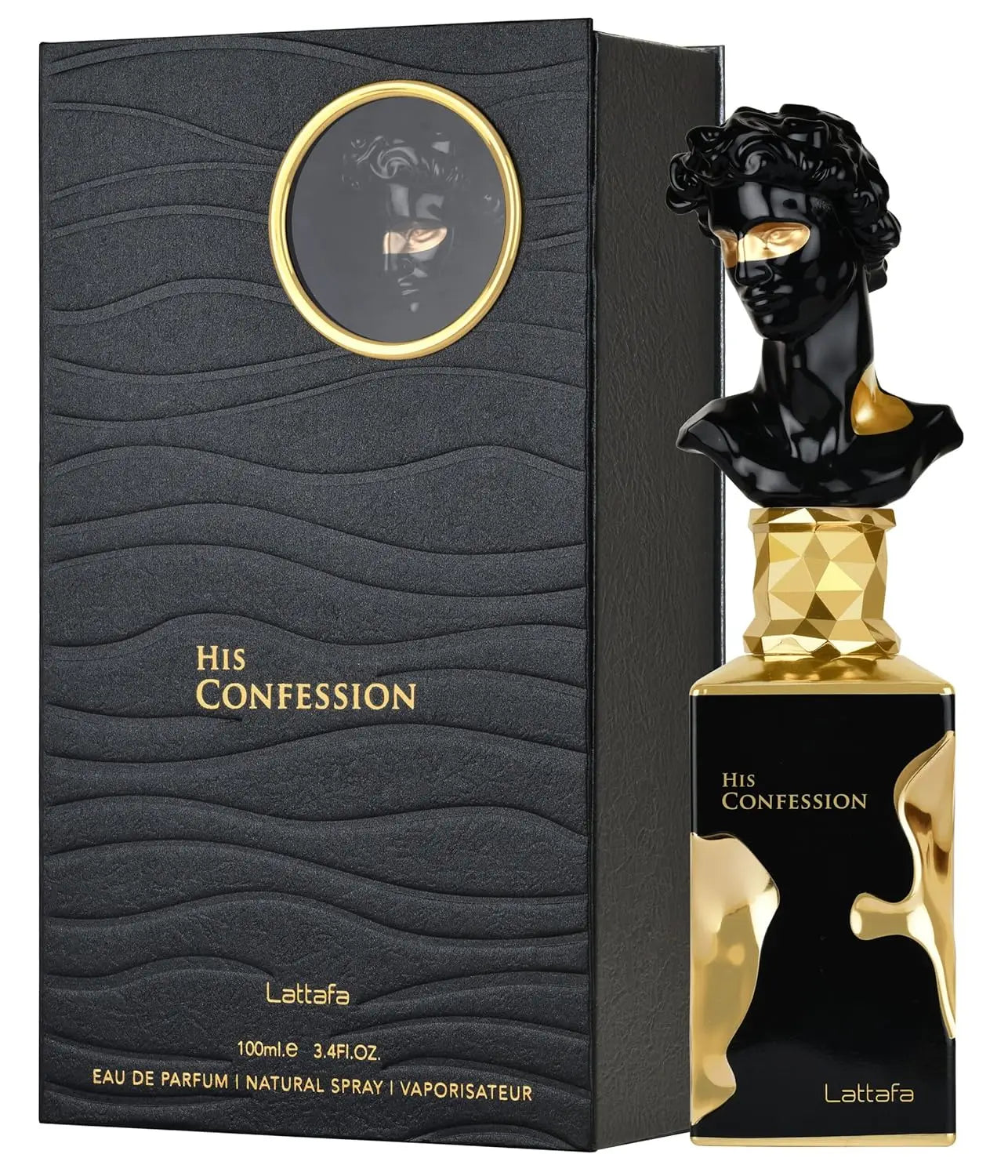 Lattafa His Confession Eau De Toilette for Men - 3.4 oz / 100ml Natural Spray - Long-Lasting Masculine Fragrance