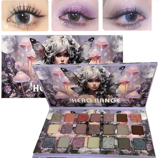 Cold Moon 21-Color Chameleon Eyeshadow Palette – Multichrome Shimmer & Matte Pigments for High-Impact Looks