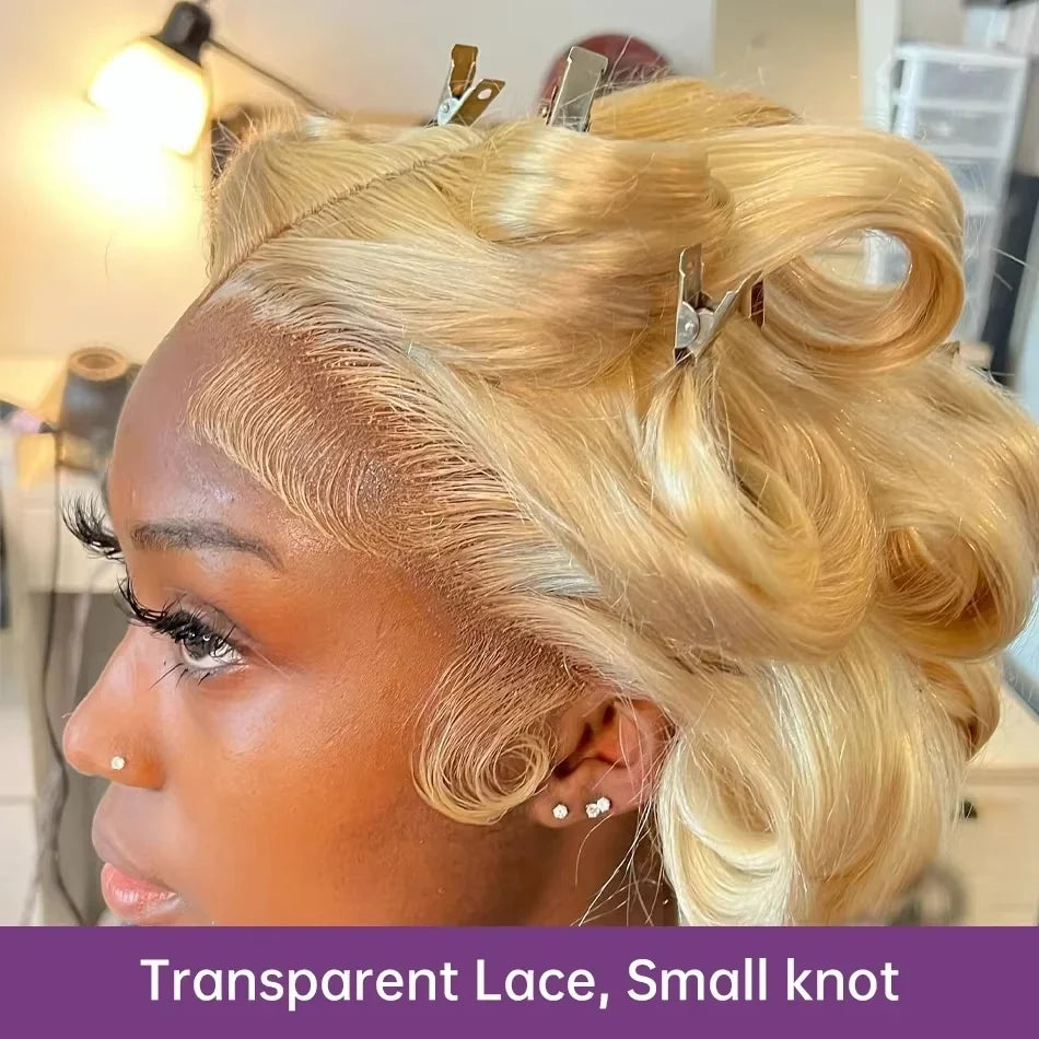 Pre-Plucked 613 Blonde HD Lace Front Wig – 250% Density Body Wave Human Hair